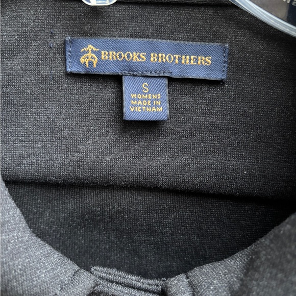 Brooks Brothers Heather Black Blazer Mid-Layer Stretch Button Jacket Size Small - Picture 4 of 10